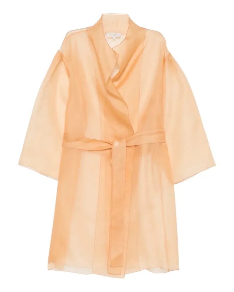 Antonelli Firenze belted wrap double-breasted coat - Orange Orange