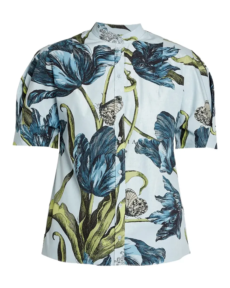 Erdem floral short-sleeve shirt - Blau Blau