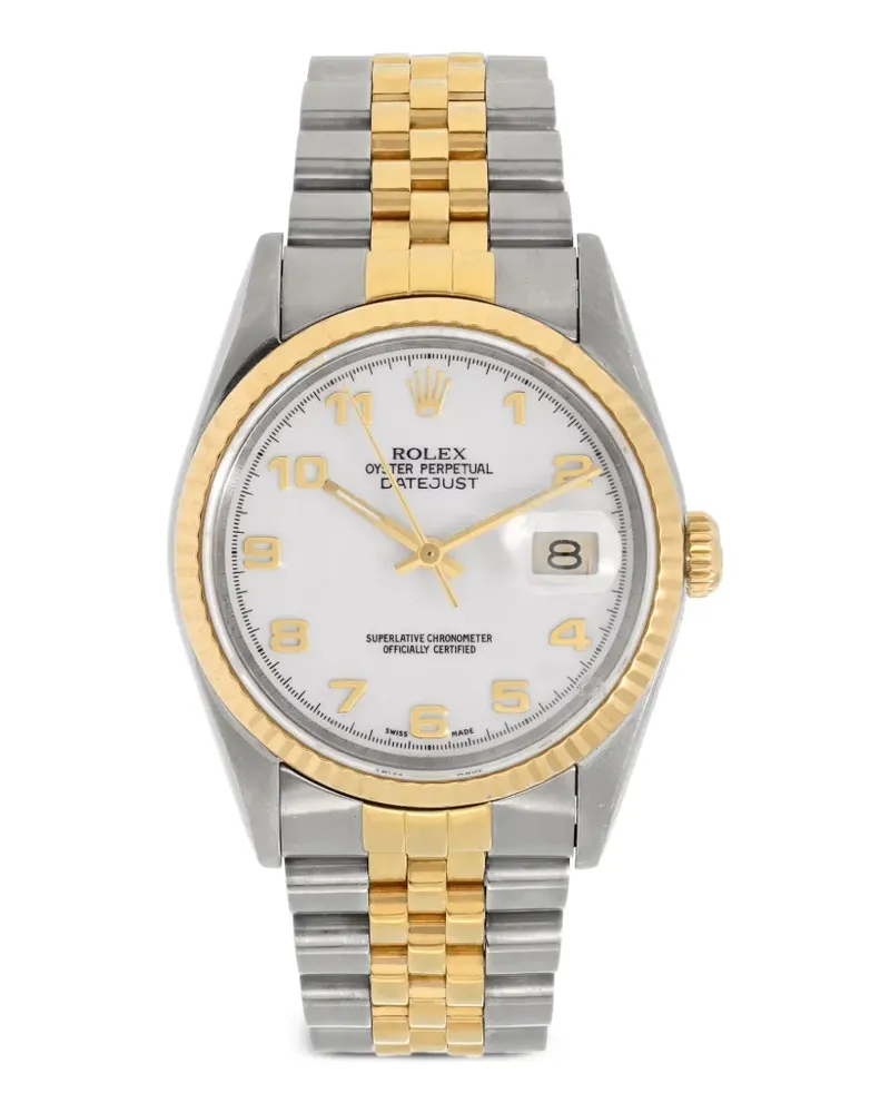 Rolex Steel Datejust Armbanduhr 36mm - Weiß Weiß
