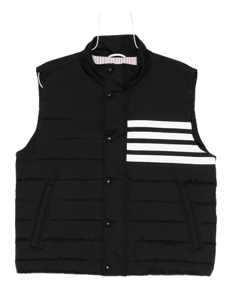 Thom Browne ripstop down-filled Bar gilet - Schwarz Schwarz