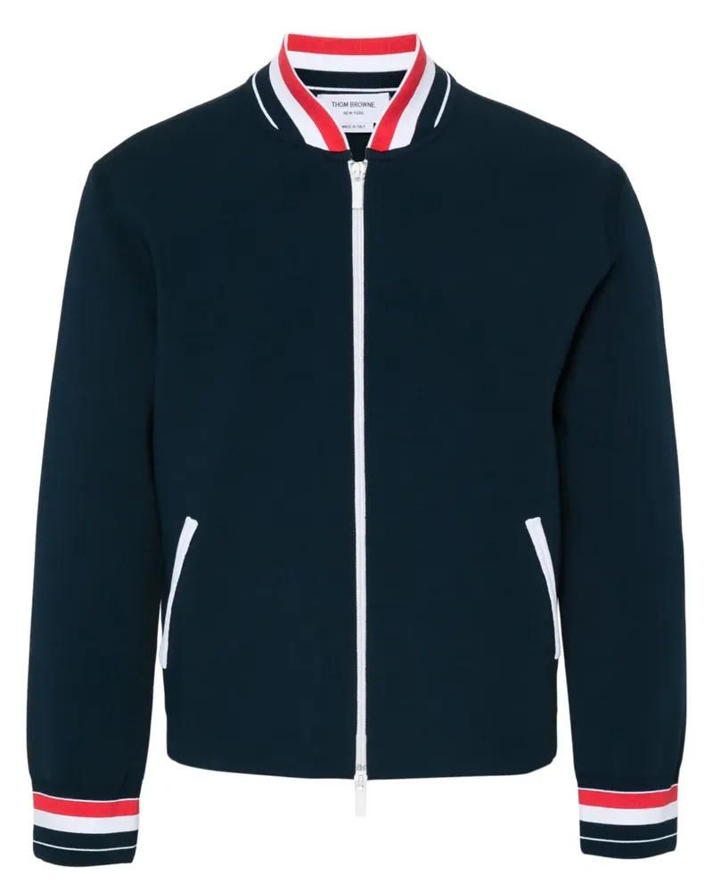 Thom Browne Bomberjacke mit RWB-Streifen - Blau Blau