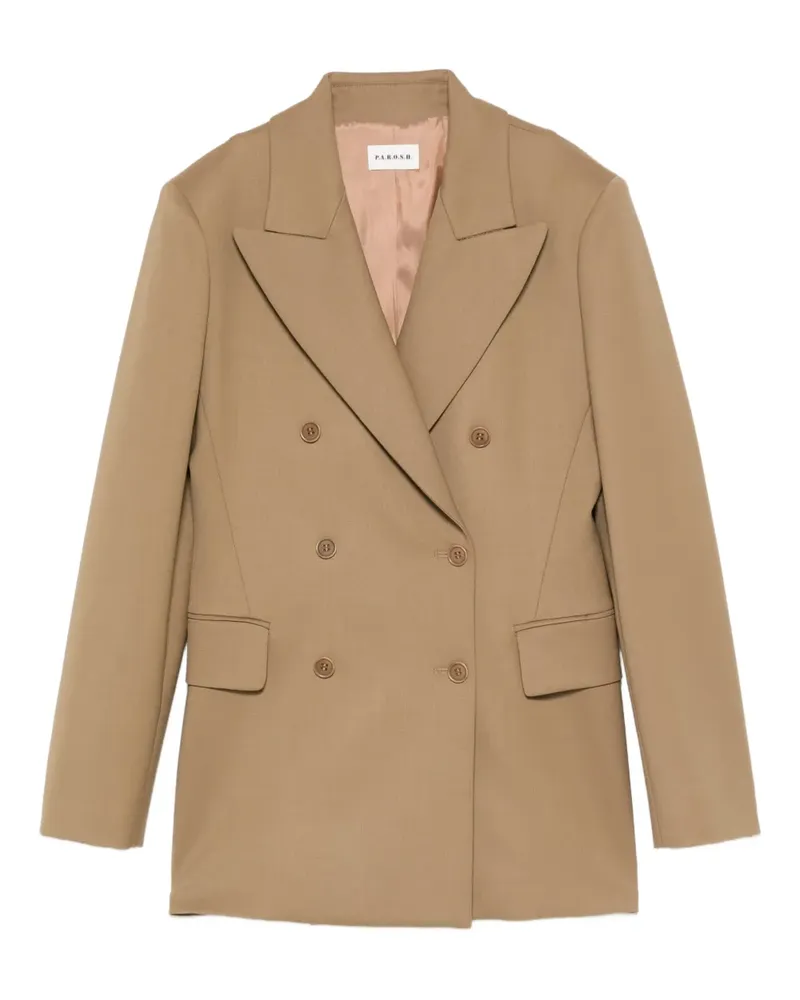 P.A.R.O.S.H. P.A.R.O H. double-breasted blazer - Nude Nude