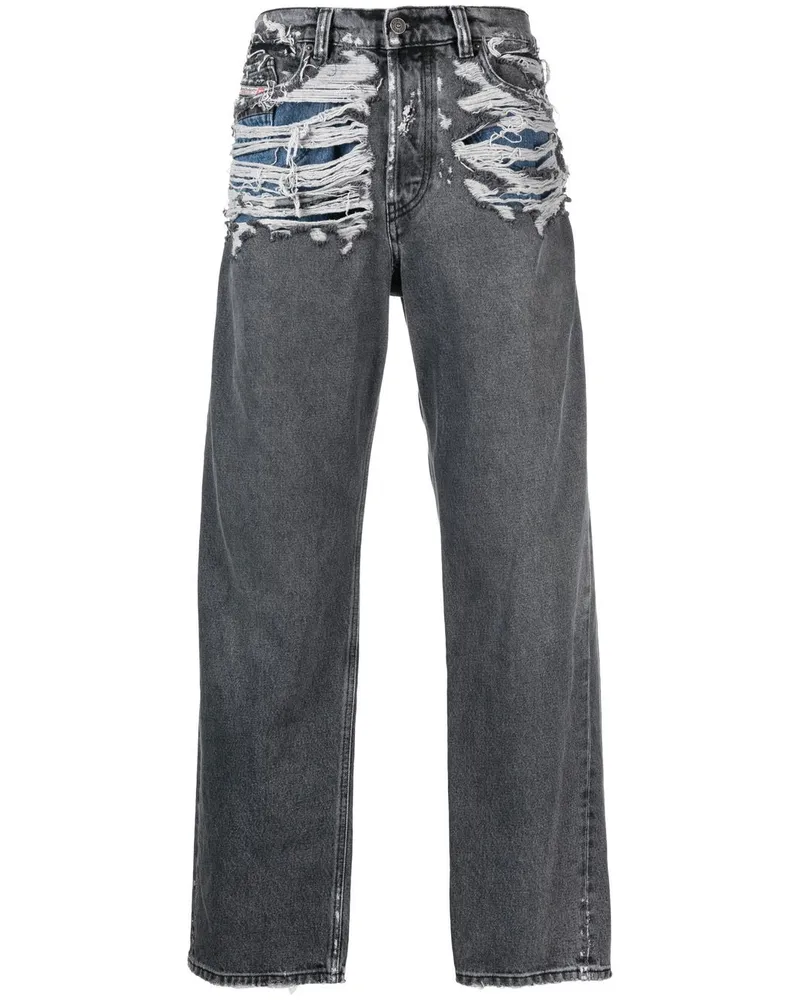 Diesel 2010 007j4 Straight-Leg-Jeans Grau