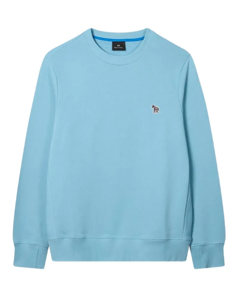 Paul Smith zebra-motif crew-neck sweatshirt - Blau Blau