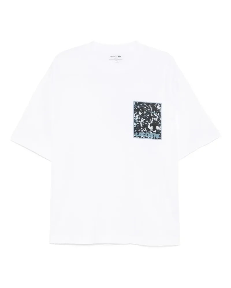Lacoste T-Shirt mit grafischem Print - Weiß Weiß