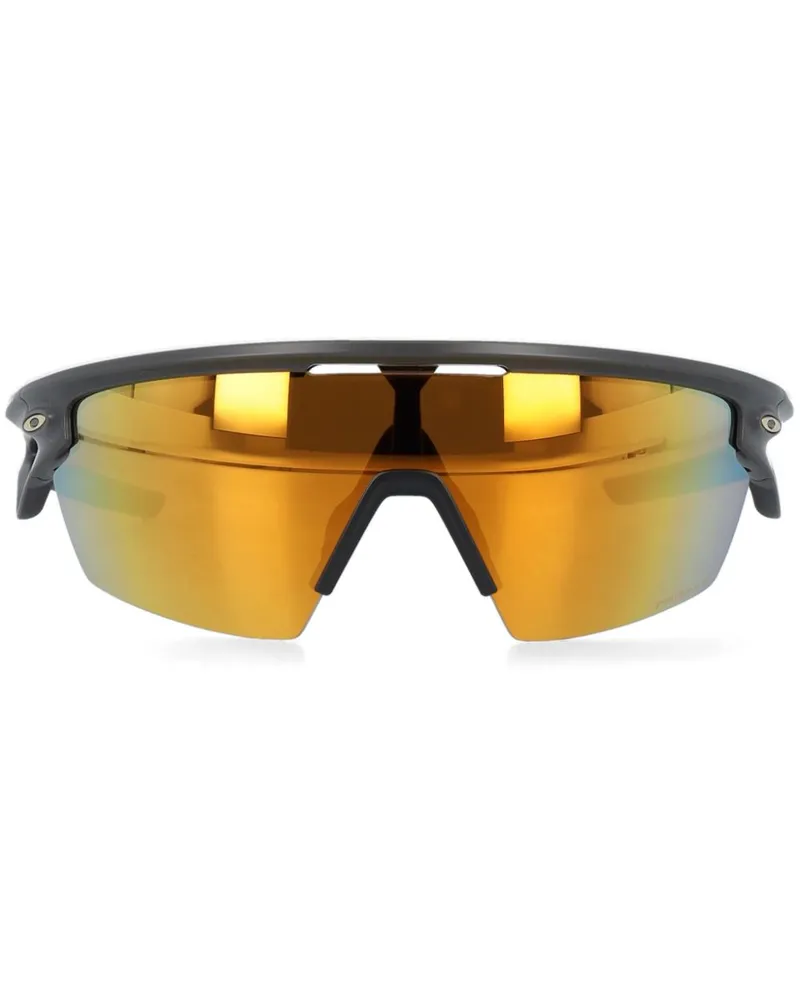 Oakley Sphaera Sonnenbrille mit Shield-Gestell - Schwarz Schwarz