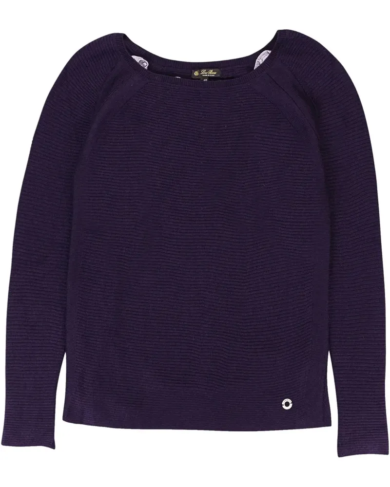 Loro Piana Kaschmirpullover mit U-Ausschnitt - Violett Violett