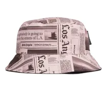 Fischerhut mit Zeitungs-Print - 1030 BLACK-PINK