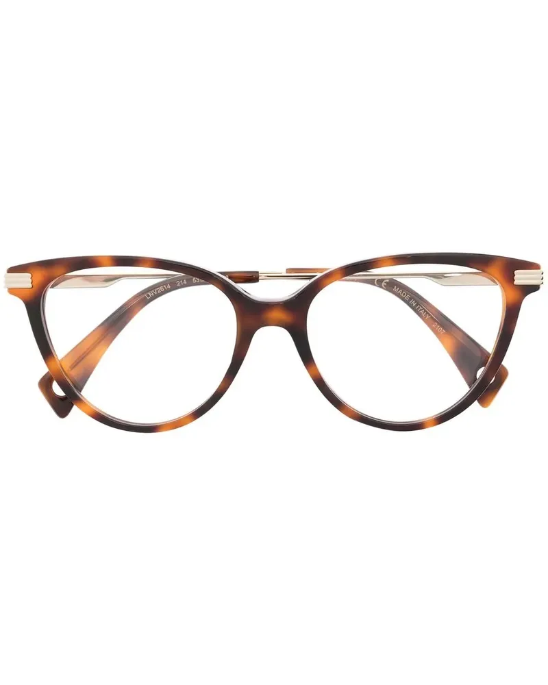 Lanvin Cat-Eye-Brille in Schildpattoptik - Braun Braun