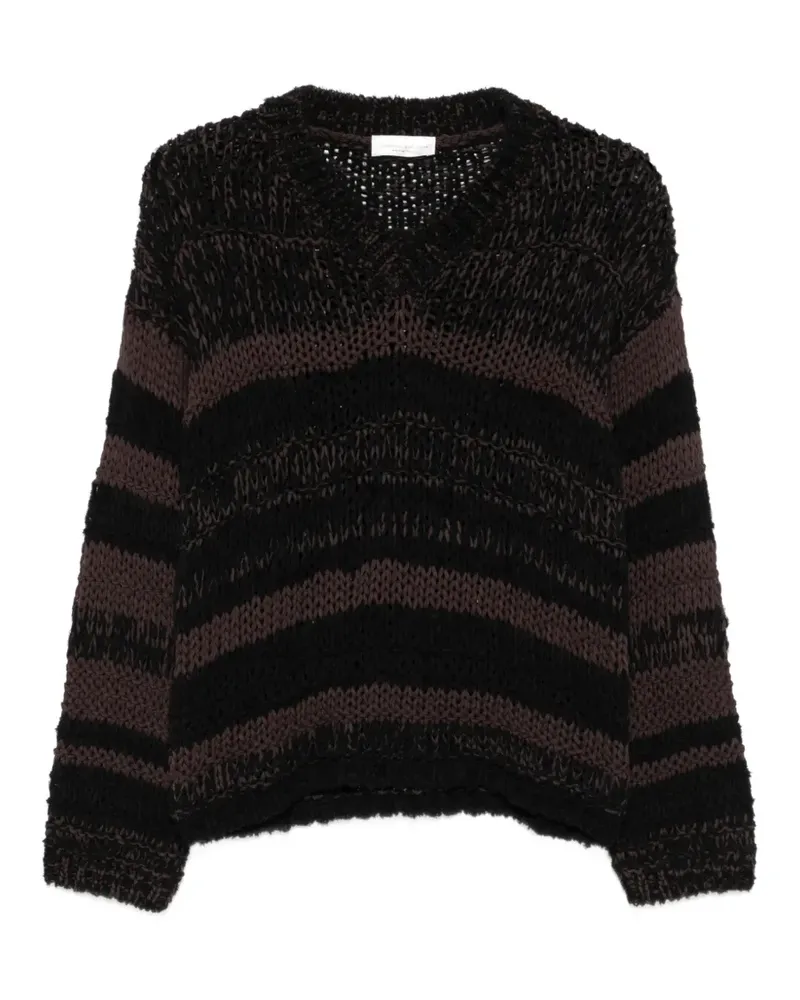 Roberto Collina striped chunky-knit sweater - Schwarz Schwarz