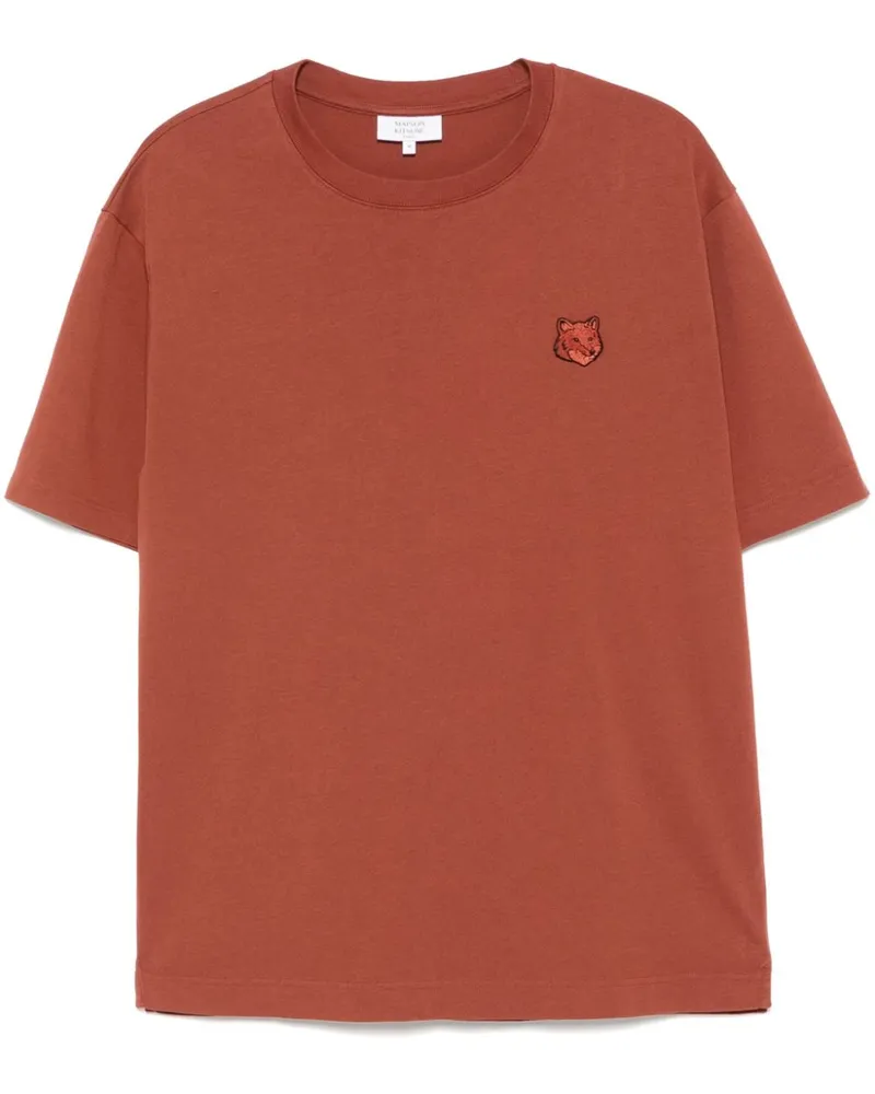 Kitsuné T-Shirt mit Fuchskopf - Nude Nude