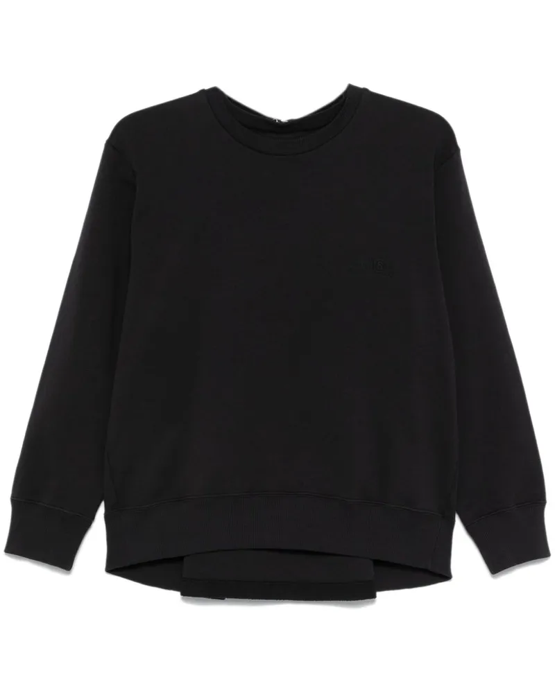 Maison Margiela Sweatshirt mit Nummern-Stickerei - Schwarz Schwarz