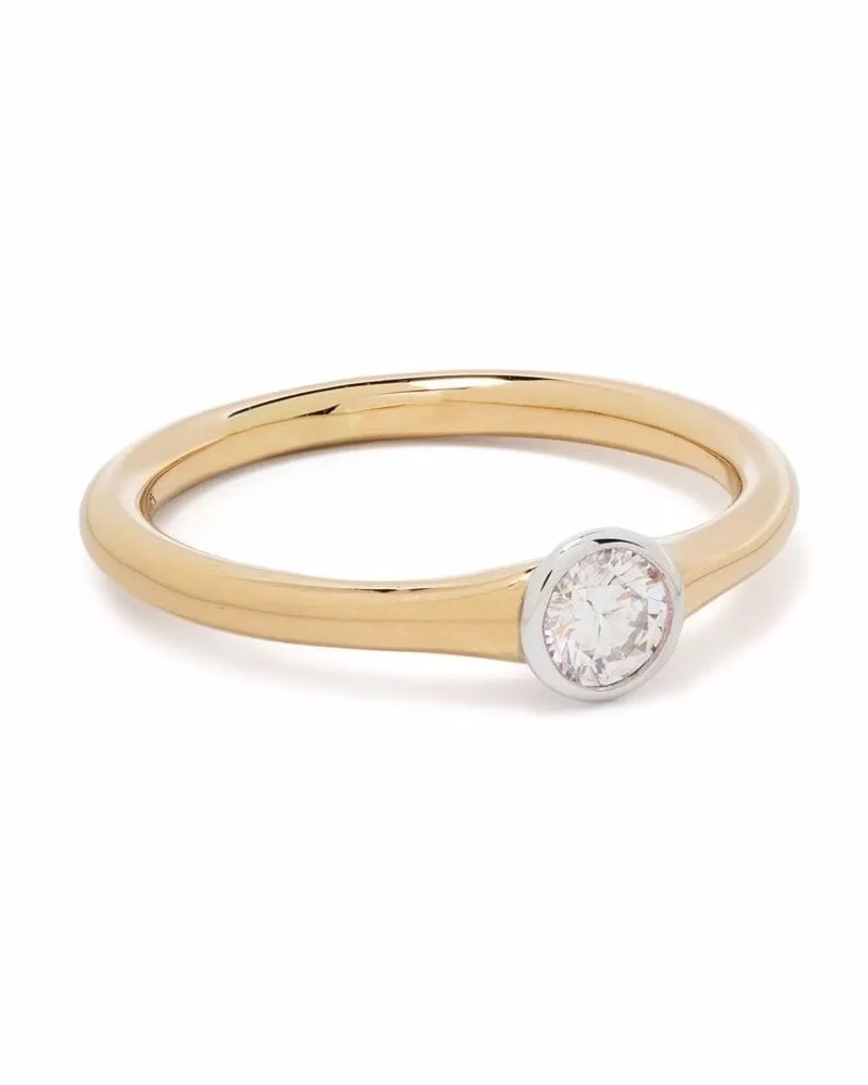 COURBET Origine Ring aus recyceltem 18kt Gelbgold mit synthetischem Diamant Gold