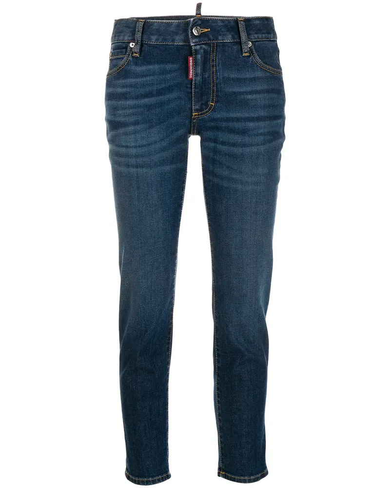 Dsquared2 Halbhohe Jeans - Blau Blau