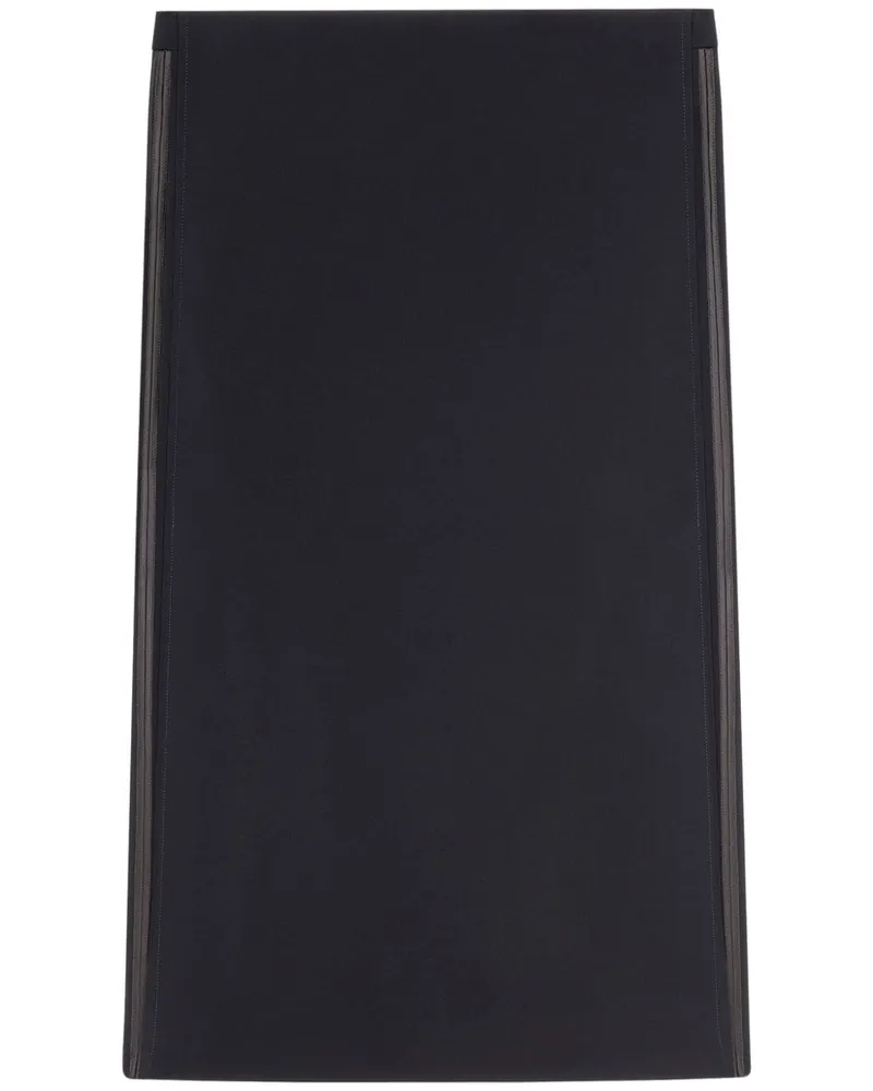 Courrèges Drapierter Illusion Midirock - Schwarz Schwarz
