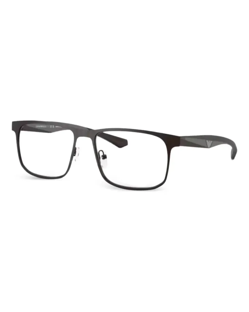 Emporio Armani Brille mit eckigem Gestell - Grau Grau