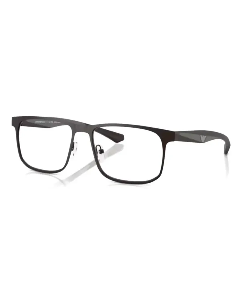 Emporio Armani Brille mit eckigem Gestell - Grau Grau