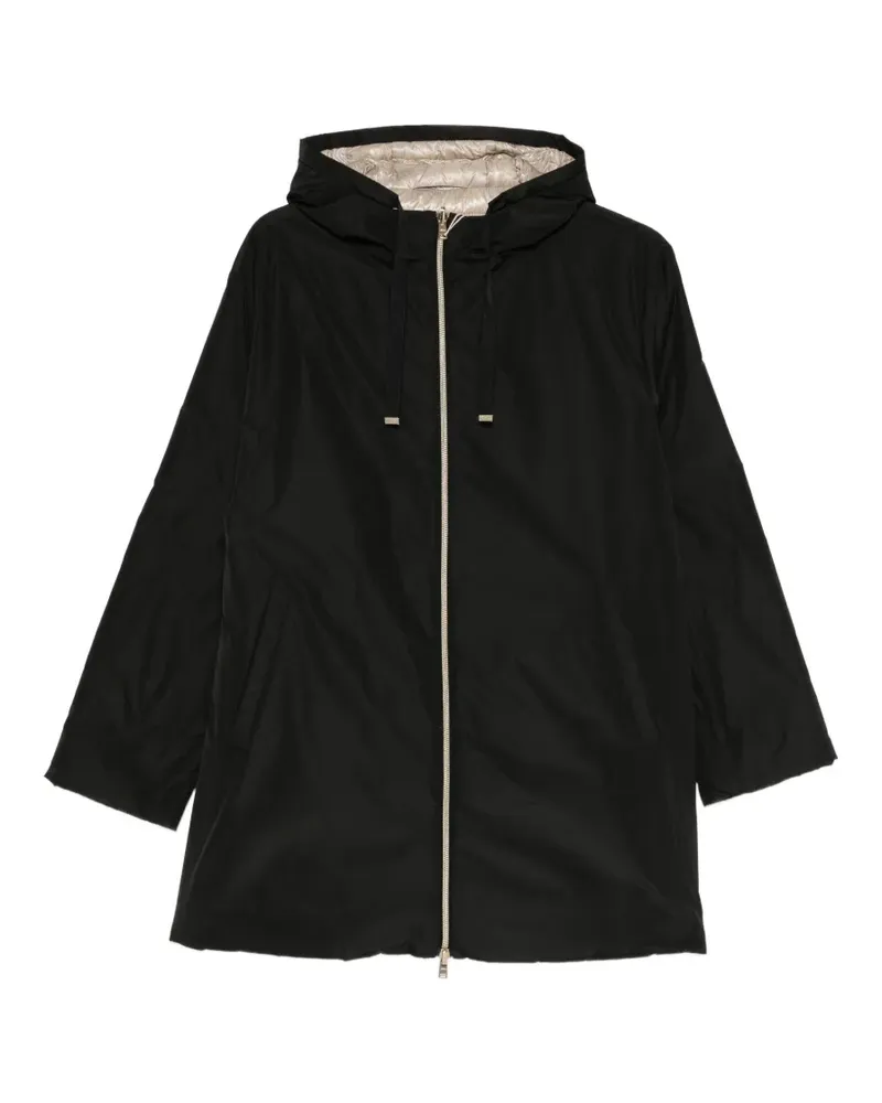 Herno Kapuzenjacke mit Reißverschluss - Schwarz Schwarz