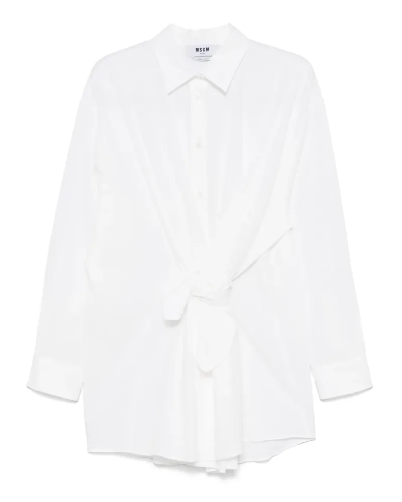MSGM Minikleid mit Schleifenverschluss - Weiß Weiß