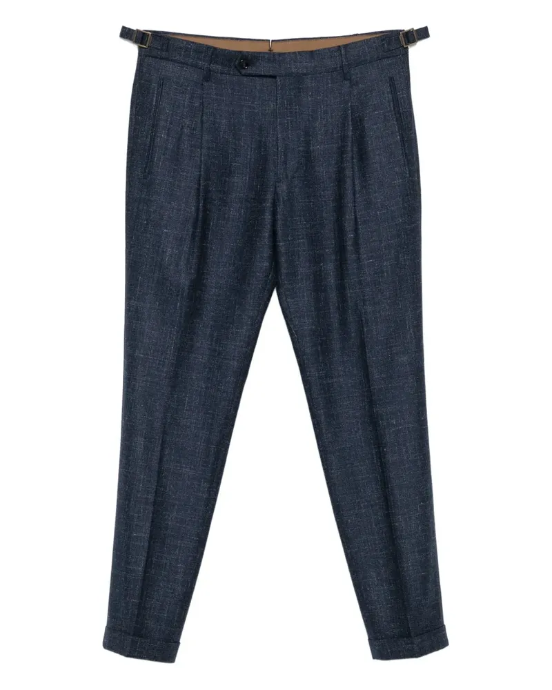 Berwich Bundfaltenhose mit Seitenverstellung - Blau Blau