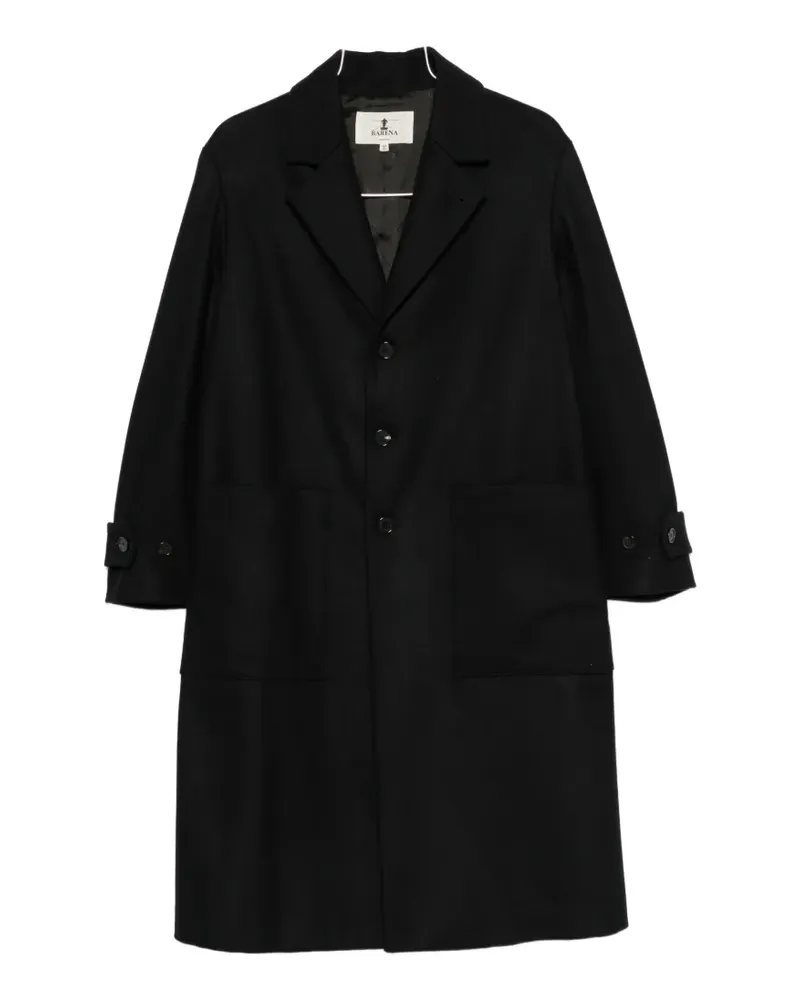 BARENA single-breasted notched-lapels coat - Schwarz Schwarz