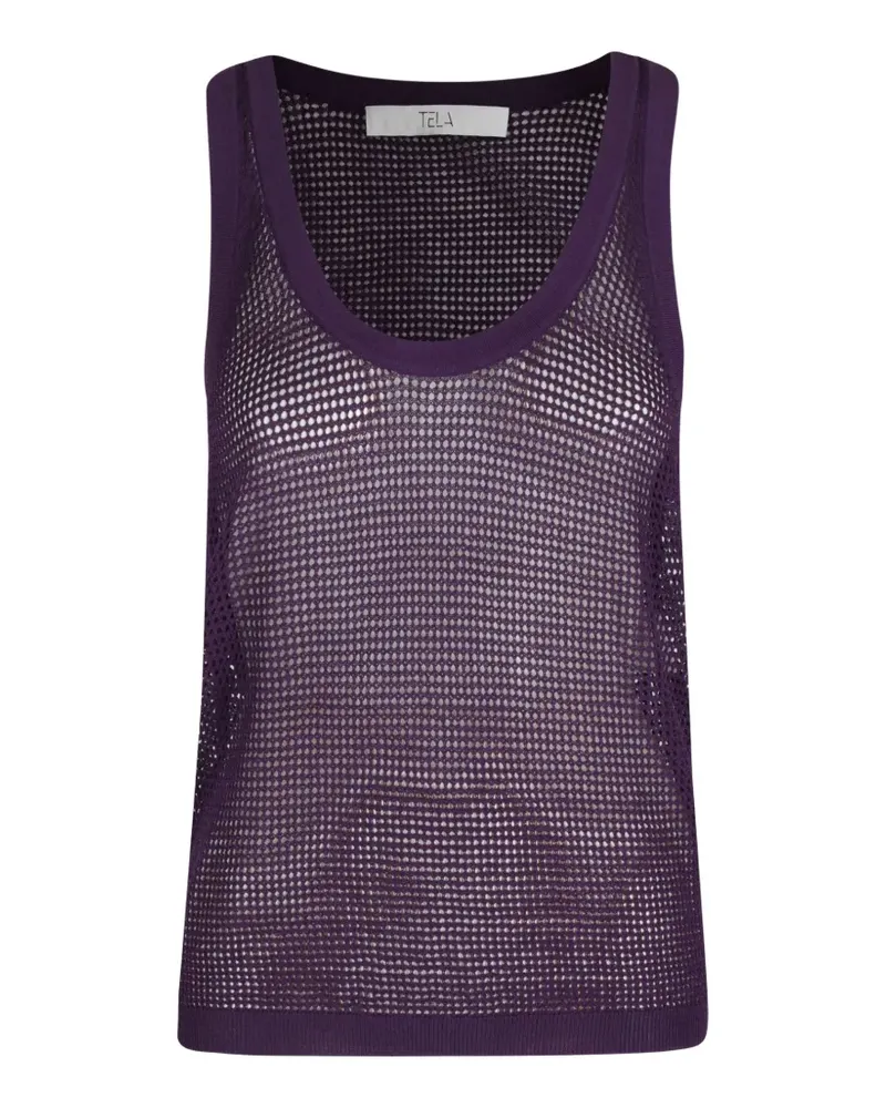 TELA Comby sleveeless scoop-neck tank top - Violett Violett