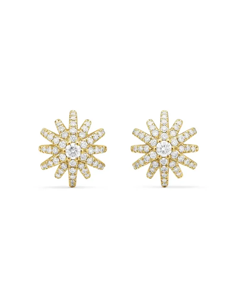 David Yurman 18kt Starburst Gelbgoldohrstecker mit Diamanten 11,7mm Gold
