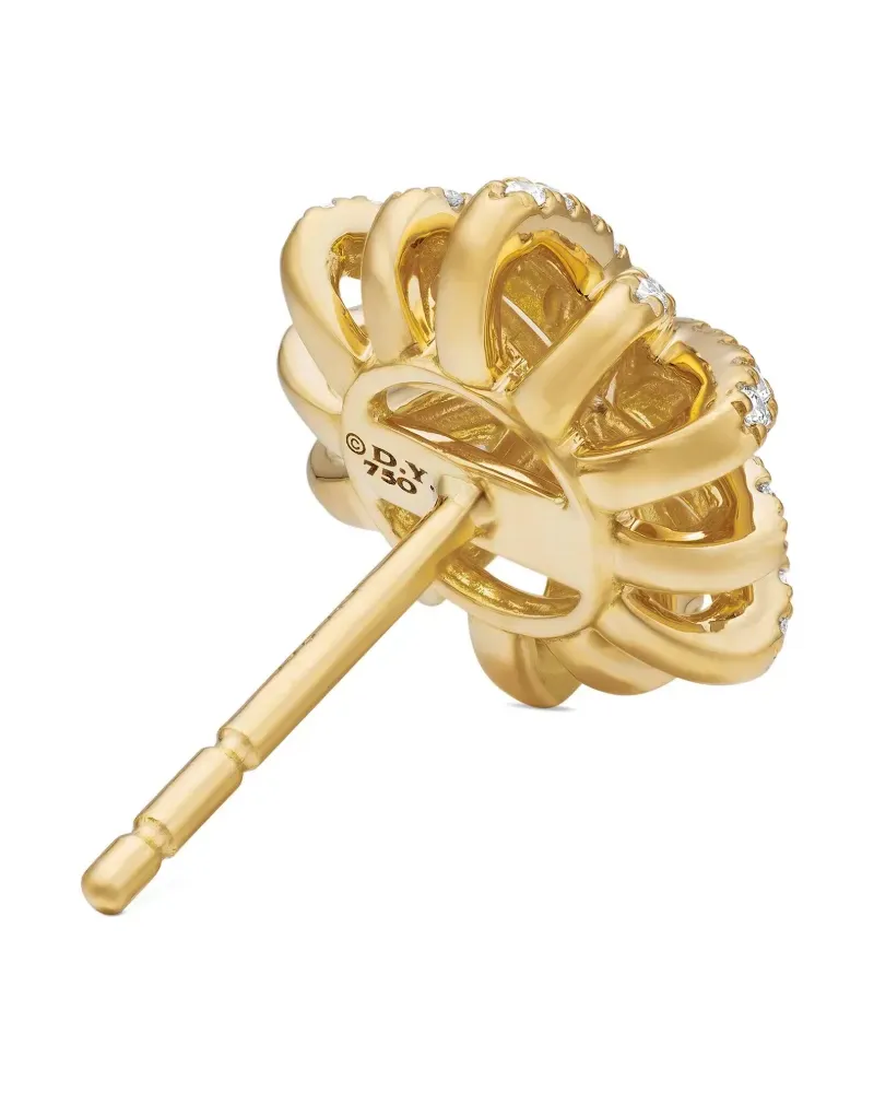 David Yurman 18kt Starburst Gelbgoldohrstecker mit Diamanten 11,7mm Gold