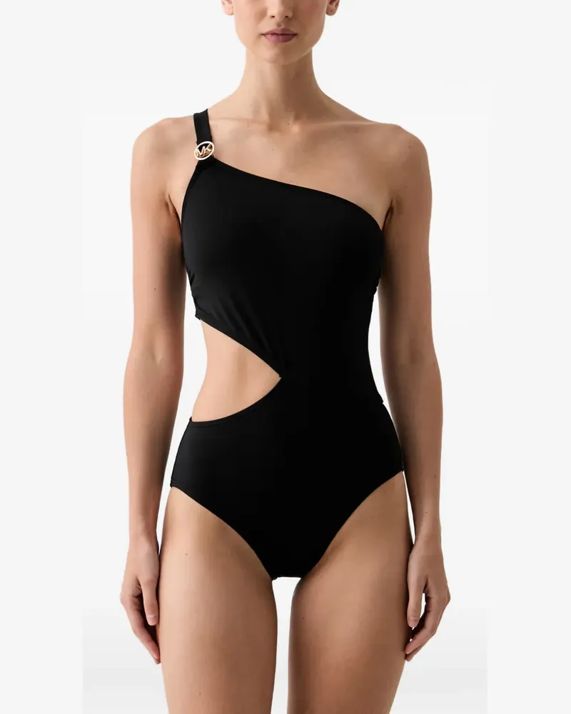Michael Kors One-Shoulder-Badeanzug - Schwarz Schwarz