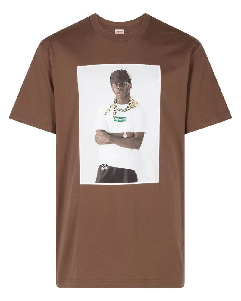 Supreme Being x Tyler The Creator T-Shirt mit Foto-Print - Braun Braun