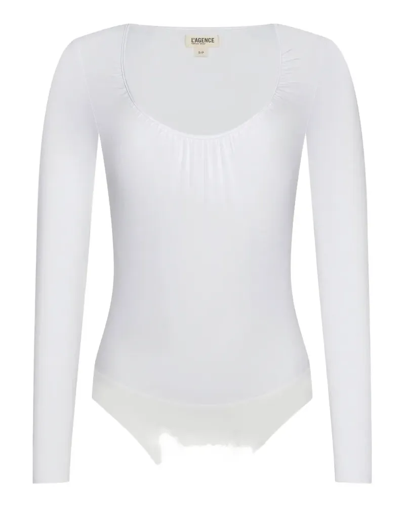 L'Agence Cassandra gathered bodysuit - Weiß Weiß