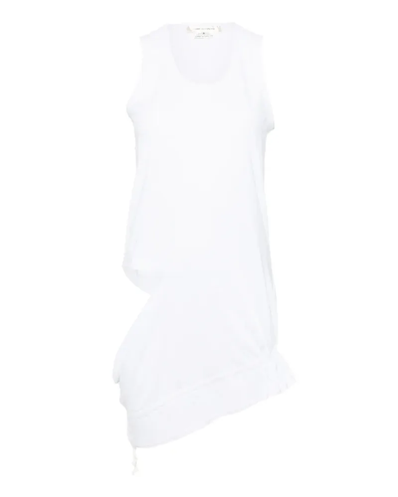 Comme des Garçons cut-out asymmetric top - Weiß Weiß