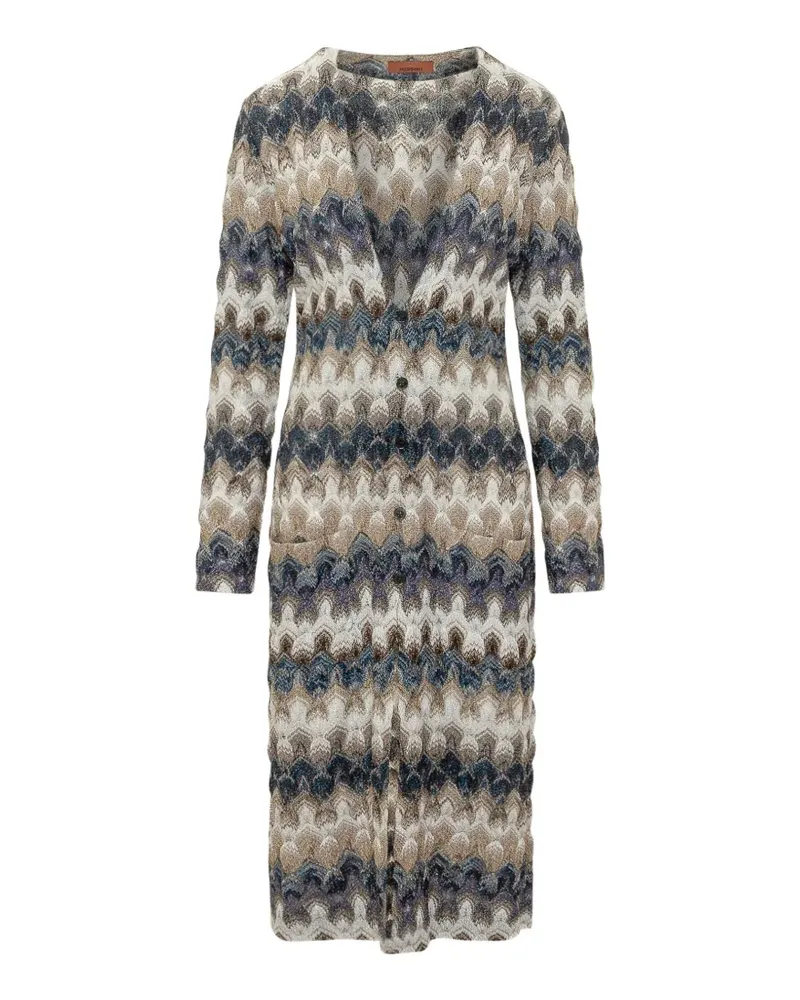 Missoni zigzag-pattern cardigan - Nude Nude