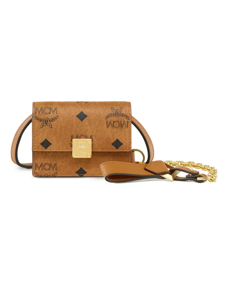 MCM Aren Visetos chain-strap charm - Nude Nude