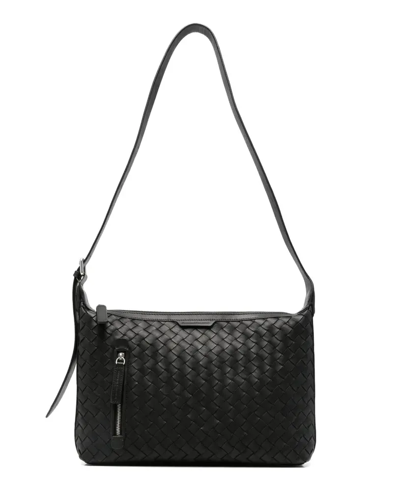 Officine Creative Italia Gewebte Schultertasche - Schwarz Schwarz