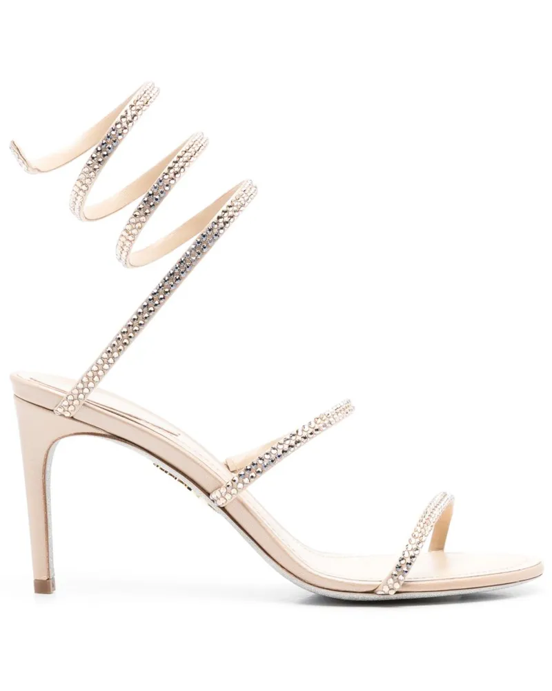 René Caovilla Sandalen 80mm - Nude Nude