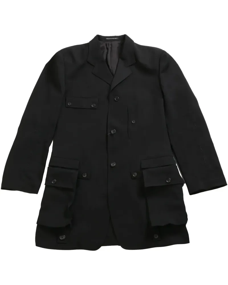 Yohji Yamamoto wool gabardine - Schwarz Schwarz