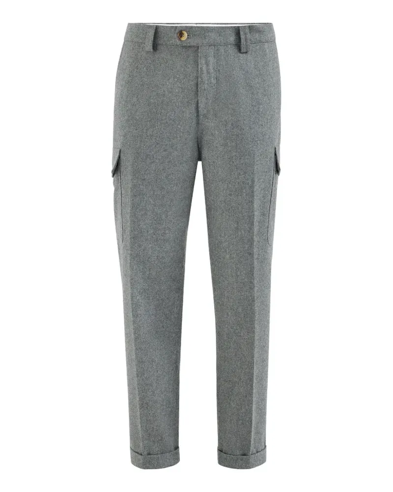 Brunello Cucinelli Cargohose aus Flanell - Grau Grau