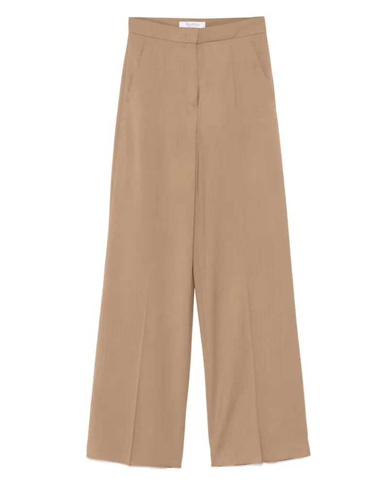 Max Mara Hose mit hohem Bund - Braun Braun