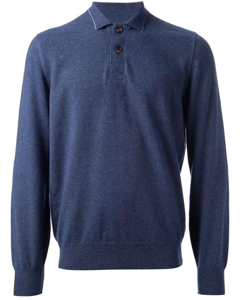 Brunello Cucinelli polo collar shirt - Blau Blau