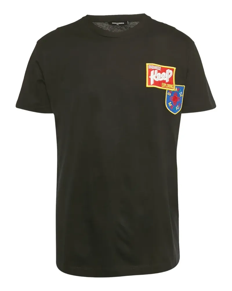 Dsquared2 embroidered T-shirt - Schwarz Schwarz