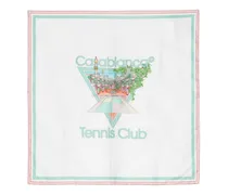 Seidenschal mit "Tennis Club"-Print
