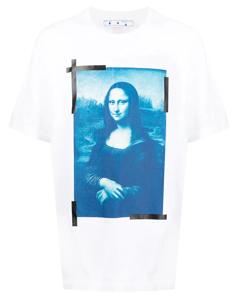OFF-WHITE T-Shirt mit Monalisa-Print - Weiß Weiß