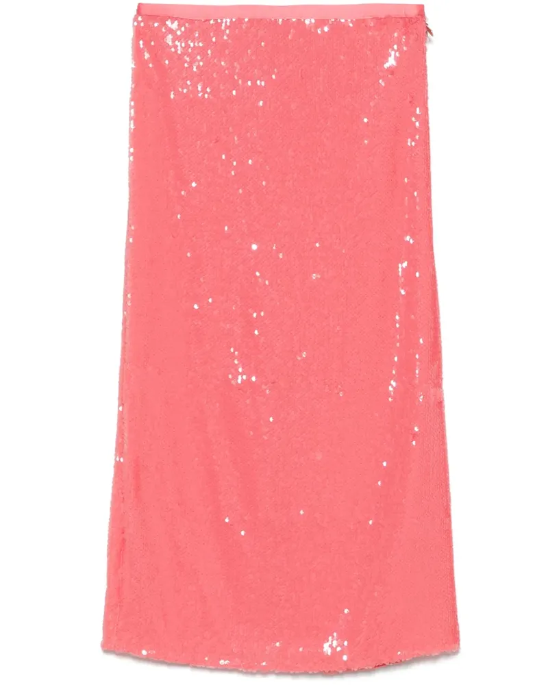 Patrizia Pepe Midirock mit Pailletten - Rosa Rosa