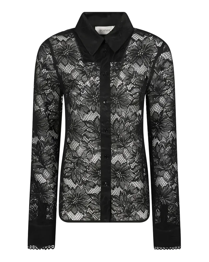 SPORTMAX Hemd mit Blumenmuster - Schwarz Schwarz