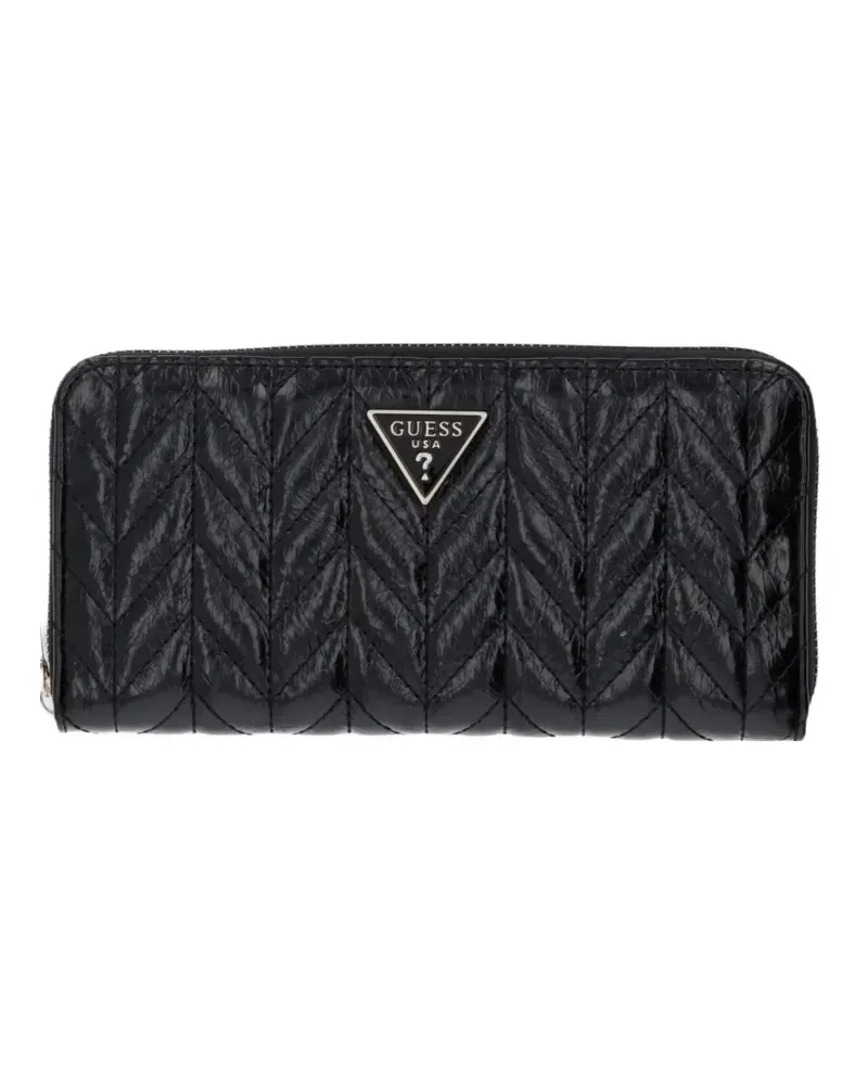 Guess Cheryl chevron-quilted wallet - Schwarz Schwarz