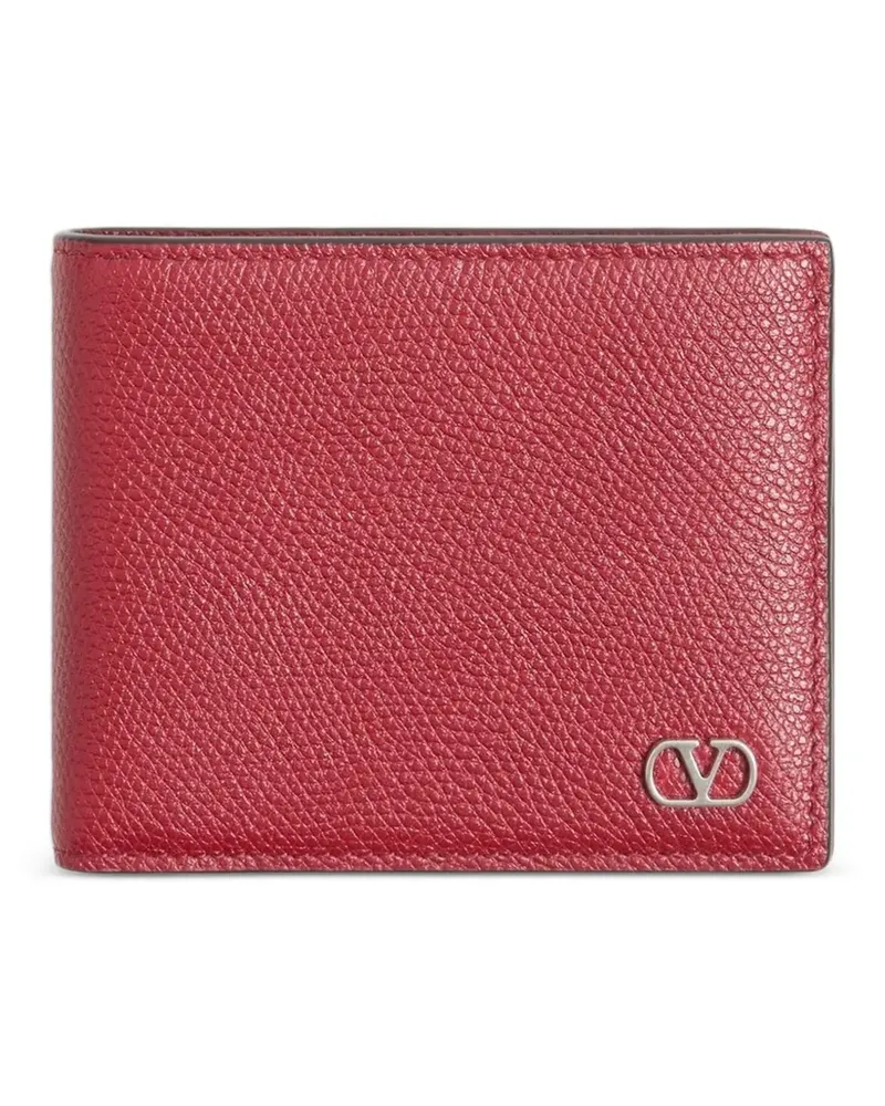 Valentino Garavani VLogo Signature grainy calfskin wallet - Rot Rot