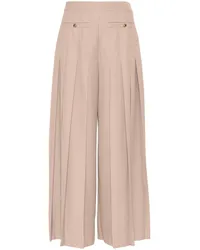 Claudie Pierlot High-Waist-Hose mit Bundfalten Nude