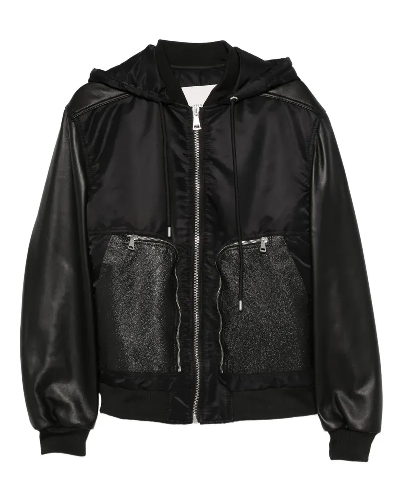 Yes London Kapuzenjacke mit Kontrasteinsätzen - Schwarz Schwarz