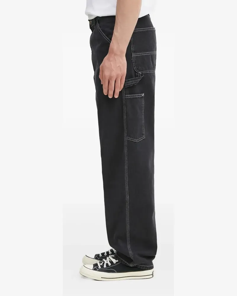 Carhartt WIP Straight-Leg-Jeans mit Kontrastnähten - Schwarz Schwarz